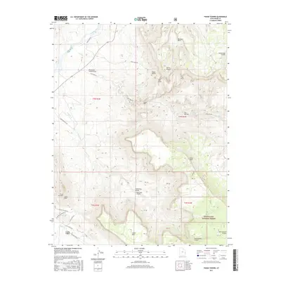 2017 Map of Fisher Towers, 2017 Print