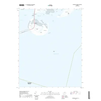 2019 Map of Fishermans Island, 2019 Print
