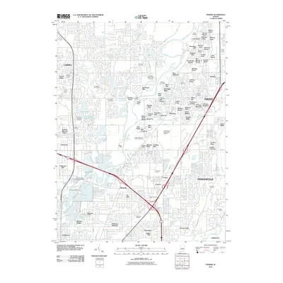 2010 Map of Fishers, 2010 Print