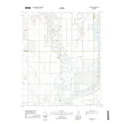 2018 Map of Fishhook Lake, 2018 Print