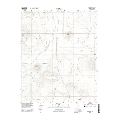 2014 Map of Five Buttes, 2014 Print