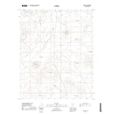2018 Map of Five Buttes, 2018 Print