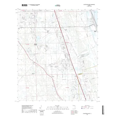 2018 Map of Flagler Beach West, 2018 Print