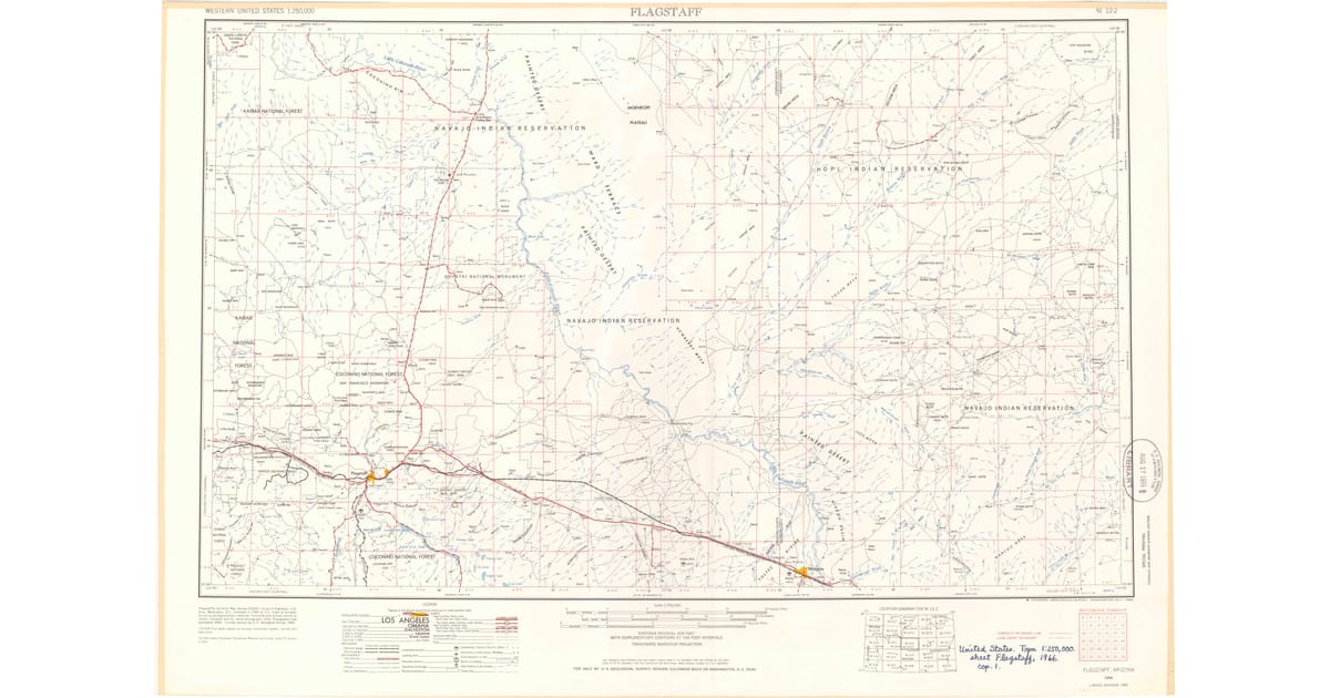 1950s Maps of Mountain View Ranches - Flagstaff Coconino County Az Usgs Topo 1954 P1966 Og 1200x630