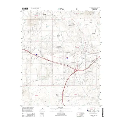 2014 Map of Flagstaff West, 2014 Print