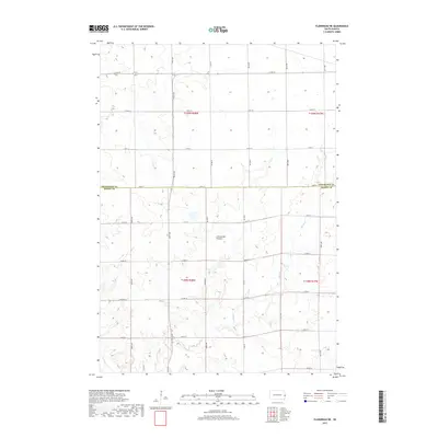 2017 Map of Flandreau NE, 2017 Print