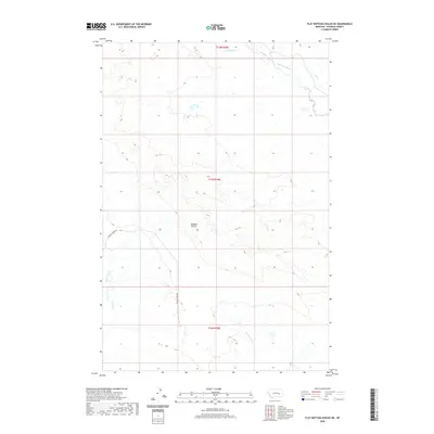 2020 Map of Flat Bottom Coulee NE, 2020 Print