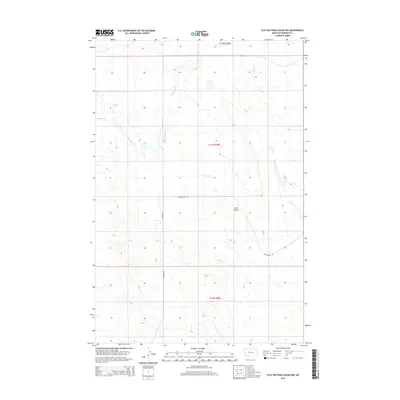 2014 Map of Flat Bottom Coulee NW, 2014 Print
