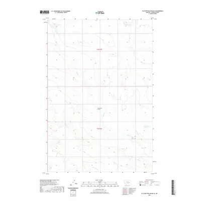 2020 Map of Flat Bottom Coulee SE, 2020 Print