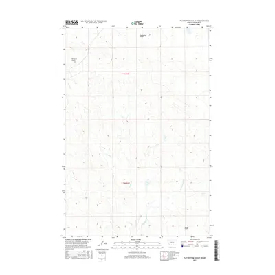 2017 Map of Flat Bottom Coulee SW, 2017 Print