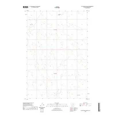 2020 Map of Flat Bottom Coulee SW, 2020 Print
