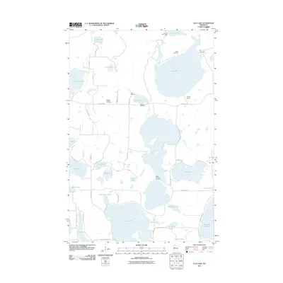 2011 Map of Flat Lake, 2011 Print