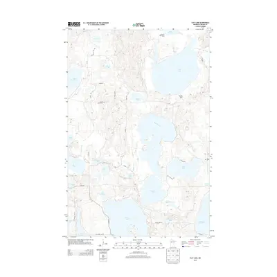 2013 Map of Flat Lake, 2013 Print
