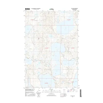 2016 Map of Flat Lake, 2016 Print