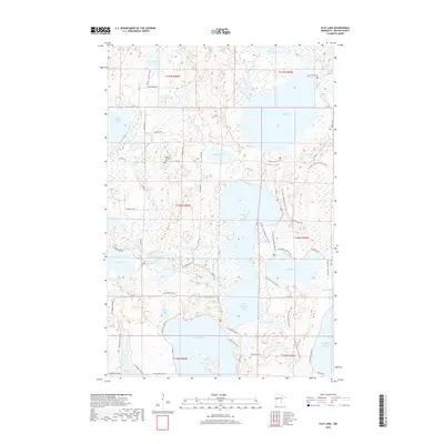 2019 Map of Flat Lake, 2019 Print