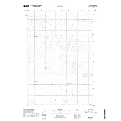 2017 Map of Flat Lake, 2017 Print