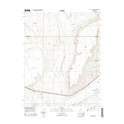2014 Map of Flat Top Mesa, 2014 Print