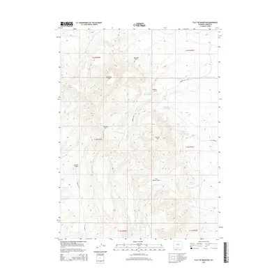 2015 Map of Flat Top Mountain, 2015 Print