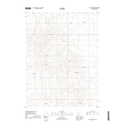 2017 Map of Flat Top Mountain, 2017 Print