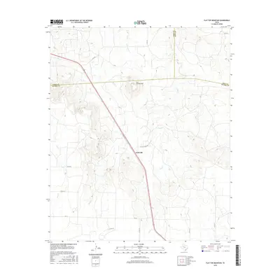2016 Map of Flat Top Mountain, 2016 Print