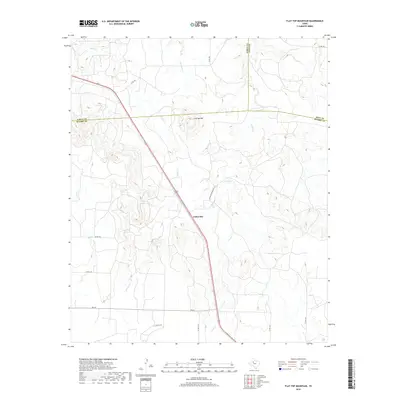 2019 Map of Flat Top Mountain, 2019 Print