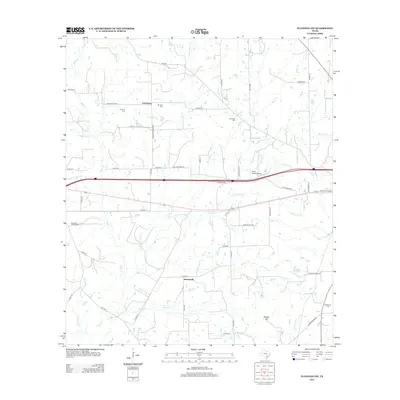 2013 Map of Flatonia NW, 2013 Print