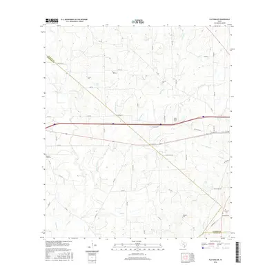 2016 Map of Flatonia NW, 2016 Print