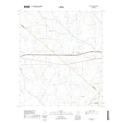2019 Map of Flatonia NW, 2019 Print