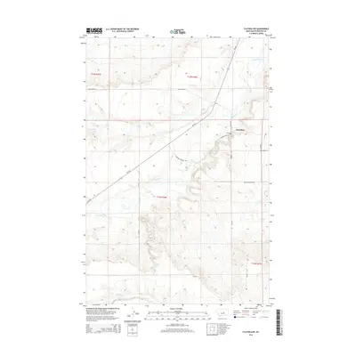 2014 Map of Flatwillow, 2014 Print
