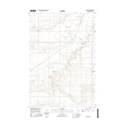 2017 Map of Flatwillow, 2017 Print