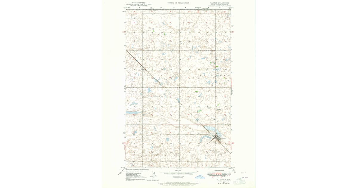 Old Maps of Flaxton ND for Genealogy - Flaxton Burke County Nd Usgs Topo 1947 P1965 Og 1200x630