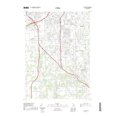 2023 Map of Flint South, 2023 Print