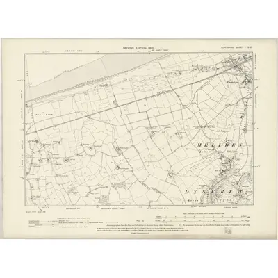 1898 Map of Flintshire I.SE, 1900 Print