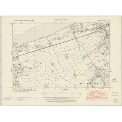 1949 Map of Flintshire I.SE, 1953 Print