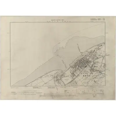 1898 Map of Flintshire I.SW, 1900 Print