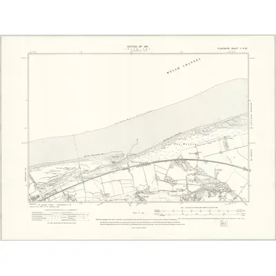 1910 Map of Flintshire II.NW, 1915 Print