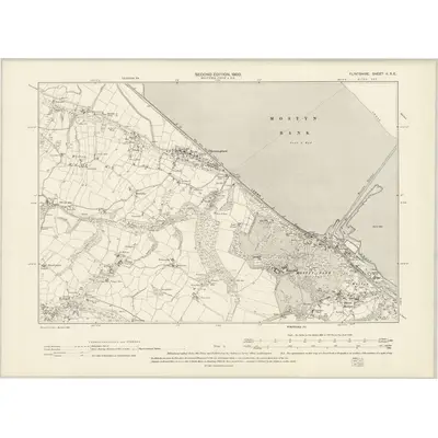 1898 Map of Flintshire II.SE, 1900 Print