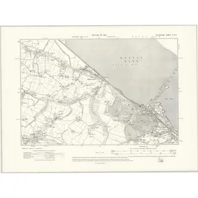 1910 Map of Flintshire II.SE, 1914 Print