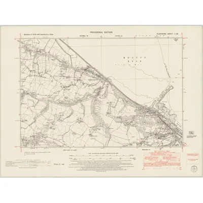 1949 Map of Flintshire II.SE, 1953 Print