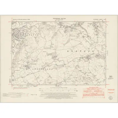1949 Map of Flintshire II.SW, 1953 Print
