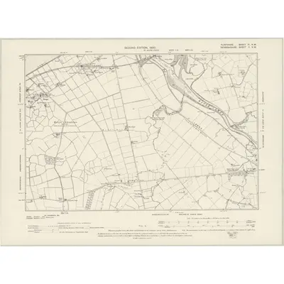 1898 Map of Flintshire IV.NW, 1900 Print