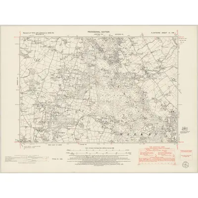 1948 Map of Flintshire IX.NW, 1953 Print