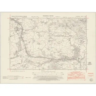 1948 Map of Flintshire IX.SW, 1953 Print