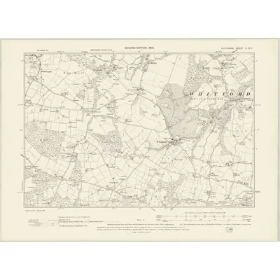 1898 Map of Flintshire V.NE, 1900 Print