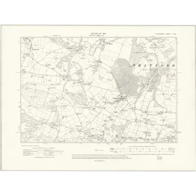 1910 Map of Flintshire V.NE, 1914 Print