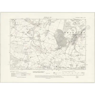 1910 Map of Flintshire V.NE, 1937 Print