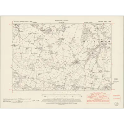1949 Map of Flintshire V.NE, 1953 Print