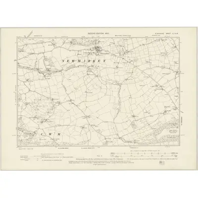 1898 Map of Flintshire V.NW, 1900 Print