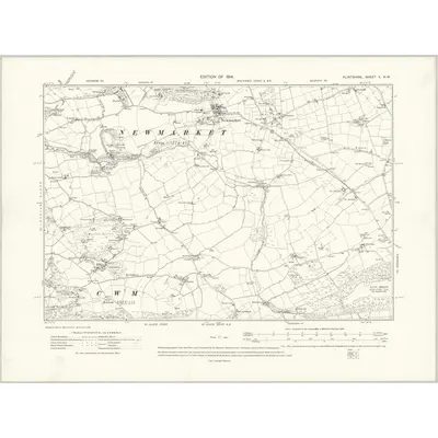 1910 Map of Flintshire V.NW, 1914 Print