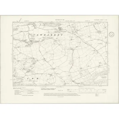 1910 Map of Flintshire V.NW, 1936 Print